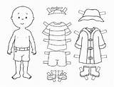 Doll Paper Template Boy Coloring Kids Pages Child sketch template