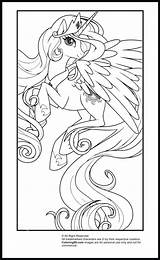 Princess Pony Little Celestia Coloring Pages Minister Bubakids sketch template