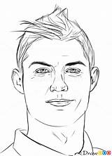 Ronaldo Drawing Cristiano Coloring Draw Messi Cartoon Pages Sketch Drawings Soccer Celebrities Portugal Cr7 Neymar Lionel Do Sketches Bojanke Ausmalbilder sketch template