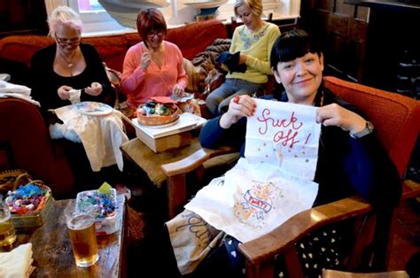 how a sweary stitching group is helping women through loss
