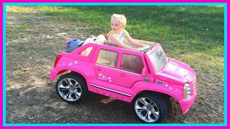 barbie power wheels ride  car step  roller coaster toys  kids
