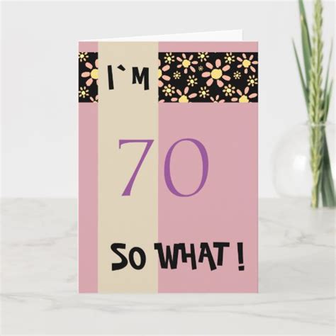 70th Birthday For Her Funny Motivational Card Zazzle Ca