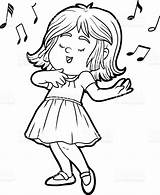 Singing Coloring Girl Drawing Song Colouring Getdrawings 35kb 1024px sketch template