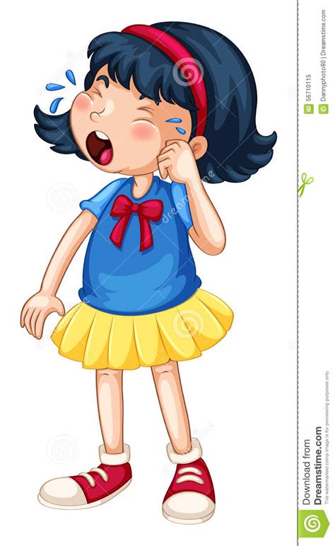 Girl Crying Stock Vector Illustration Of Gesture Female 56710115