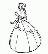 Coloring Princess Clipart Pages Print Library Clip Kids Belle sketch template