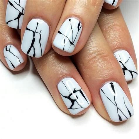 Black And White Cool Nail Art Nail Designs Nail Polish Nails
