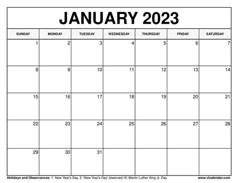january  calendar word  printable template calendar