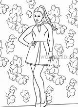 Ariana Grande Pages Coloring Print Wonder sketch template