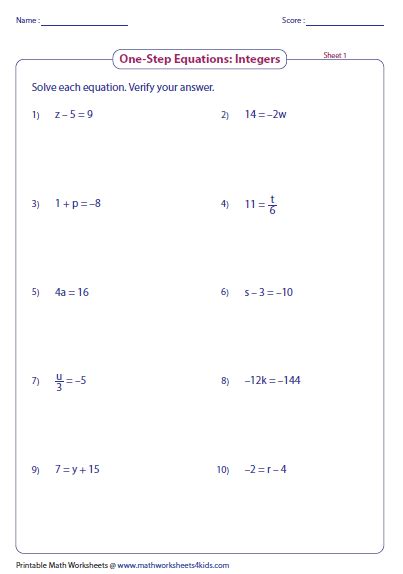 step equations worksheet  thekidsworksheet