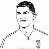 Ronaldo Cristiano Coloriage Joueur Confiant Stampare Ronaldinho Fútbol Template sketch template
