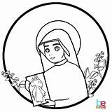 Faustina Kowalska Saint Colouring Pages St sketch template