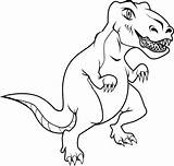 Trex Tyrannosaurus sketch template