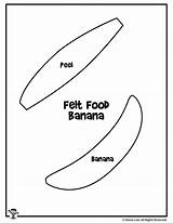 Banana Felt Food Pattern Tutorial Patterns Sewing Kids Templates Choose Board Woojr sketch template