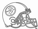 Steelers Coloring Pages Football Helmet Pittsburg Pittsburgh sketch template