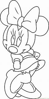 Minnie Mouse Coloring Shy Pages Printable Kids Color Coloringpages101 Print Cartoon sketch template