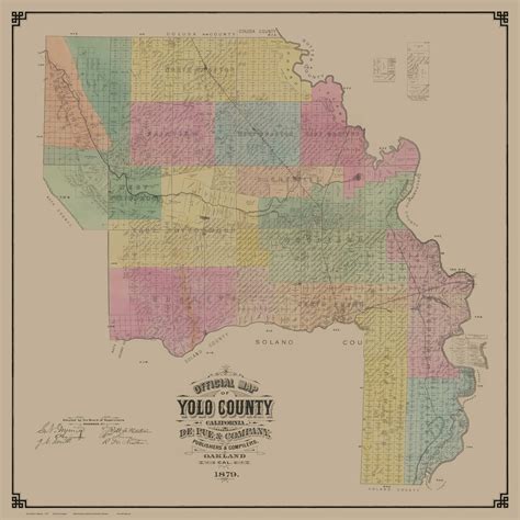 yolo county california   map reprint  maps