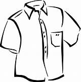 Shirt Coloring Kids Outline Clipart Color Shirts Template Clip sketch template