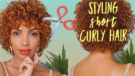 styling short curly hair youtube