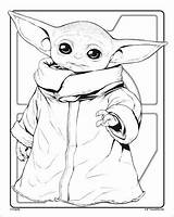 Yoda Grogu Crayola Starwars Malbuch sketch template