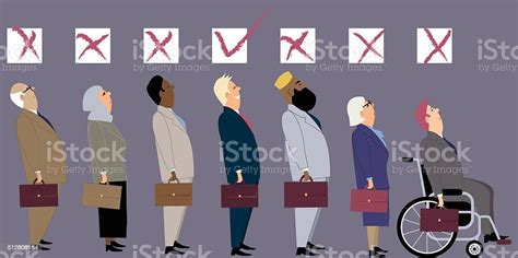 Discrimination At Job Interview Stock Illustration Download Image Now