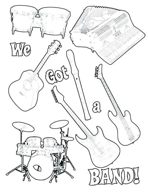 musical instruments coloring pages  getcoloringscom  printable