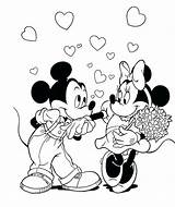 Pages Coloring Kissing People Getcolorings Mickey sketch template