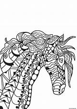 Coloriage Adulte Cheval Kleurplaat Paard Cavallo Paarden Mozaiek Malvorlage Mosaik Imprimer Pferd Pferden Caballo Dibujo Tussen Planten Among Kleurplaten sketch template