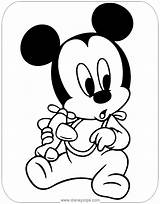 Mickey Coloring Mouse Pages Baby Disneyclips Disney Babies Printable Playing Pdf Plane Toy Funstuff sketch template