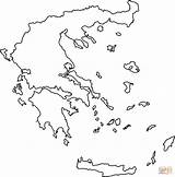 Greece Map Outline Coloring Printable Pages Ancient Greek Clipart Silhouette Regard Flag Silhouettes Supercoloring Maps Vector Kids Greeks Culture Copy sketch template