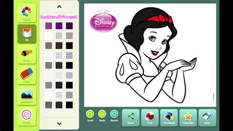 disney princess coloring games click  color disney youtube
