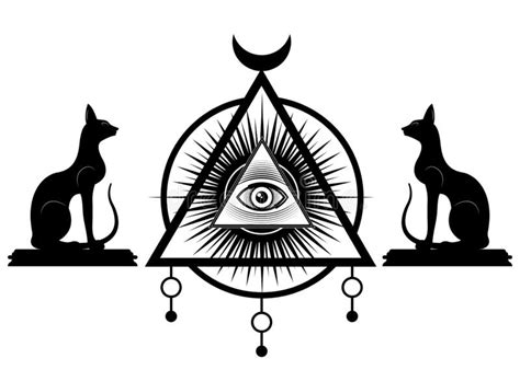 All Seeing Eye The Third Eye Icon Inside Triangle Pyramid