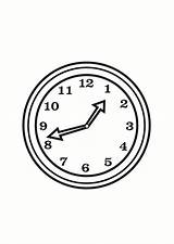 Clock Coloring Large sketch template