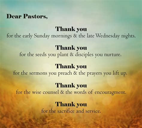 sample letter  appreciation  pastor