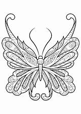 Coloring Butterfly Pages Difficult Zentangle Colouring Printable Color Getcolorings Print Colorings Getdrawings sketch template