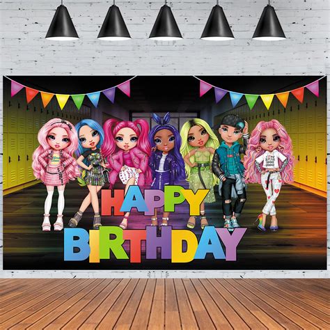 rainbow high dolls theme birthday slumber party supplies favors