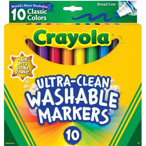 crayola ultra clean washable broad  markers school supplies stocking stuffers  count