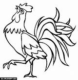 Rooster Crowing Galos Clipartmag Roosters Clipartbest Goat Arvore Prato Idéias Pano Branco Outlines Kidsplaycolor sketch template