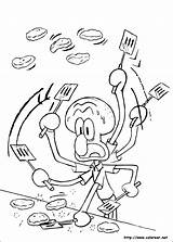 Esponja Calamardo Spongebob Cocinando Squiddi Polpette Schwammkopf Eponge Coloriages Parrilla Stampare Tekeningen Malvorlagen Coloriez Dibujosparacolorearonline Dibujosparapintarycolorear Cartonionline Perd Tête Schilderen sketch template
