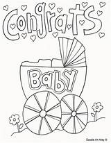 Baby Coloring Pages Congrats Celebration Print Printable Doodle Alley Everfreecoloring sketch template