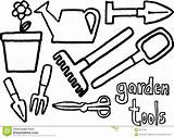 Coloring Pages Tools Garden Colouring Construction Tool Gardening Clipart Drawing Da Disegni Landscape Printable Giardinaggio Vector Color Attrezzi Their Cliparts sketch template