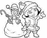 Coloring Dora Pages Friends Getcolorings sketch template