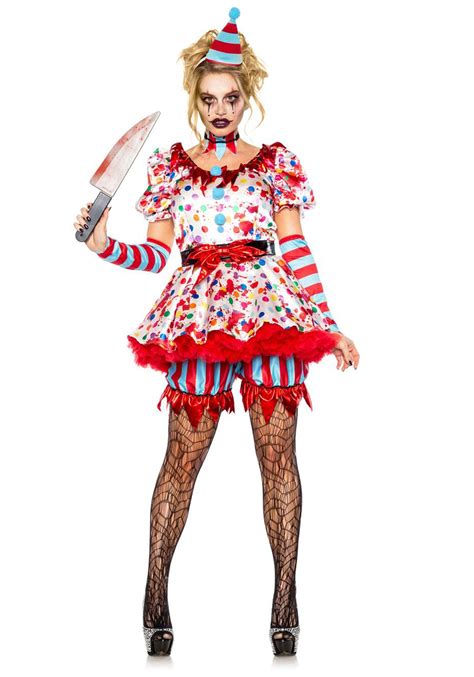 Scary Clown Womens Costume