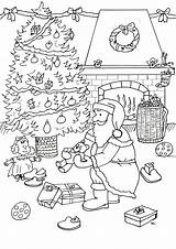 Noel Pere Cadeaux Weihnachten Coloriages Sapin Colorier Cadeau Ohbq sketch template