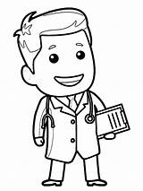 Doctor Coloring Nurse Clipart Kids Drawing Pages Print Wecoloringpage Clipartmag Library Coloringhome sketch template