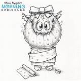 Scribbles Morning Chris Monster Ryniak Drawings Cute Christmas Monsters Tattoo Wallpapers Drawing Doodle Funny Holiday Choose Board sketch template