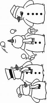Coloring Pages Kerst Kids Snowman Christmas Kleurplaat Holiday Fun Xmas Stencil Simple Winter Bezoeken Sneeuwpop sketch template
