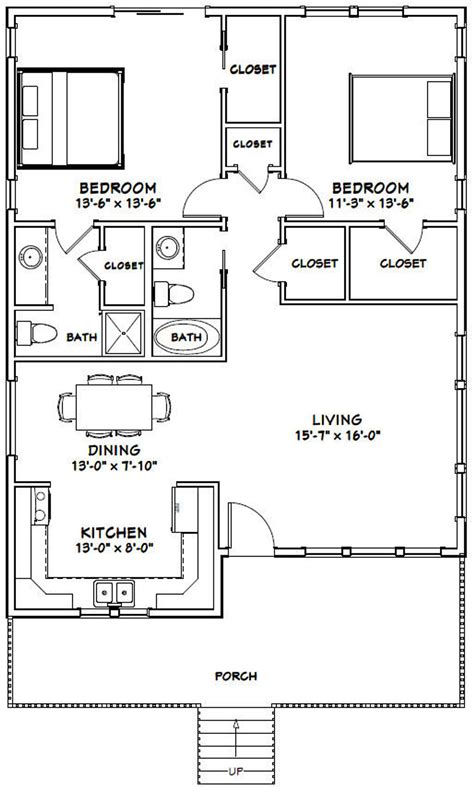 house  bedroom  bath  sq ft  floor etsy tiny house floor plans guest house