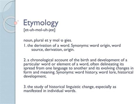 etymology powerpoint    id