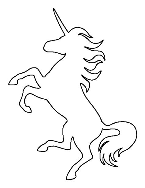 unicorn pattern   printable outline  crafts creating
