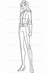 Totally Spies Coloring Sam Drawing Simpson Delle sketch template